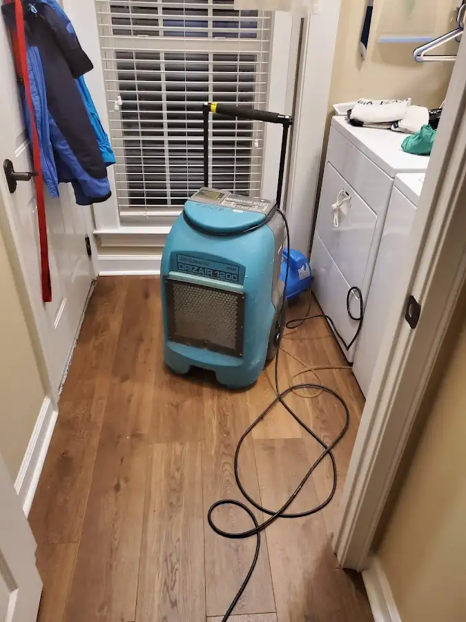 Commercial dehumidifier deployed for Flood Damage Cleanup in Four Corners